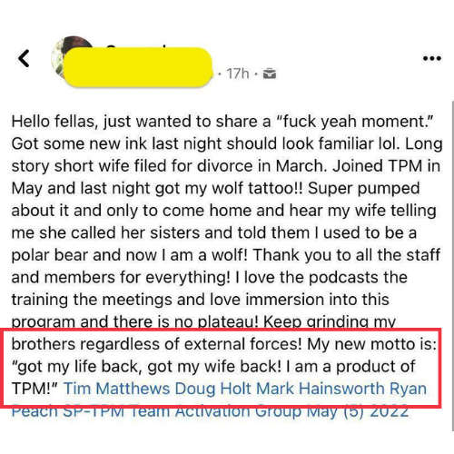 Testimonial Screenshots